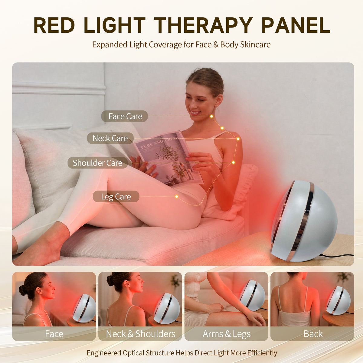 Lovetenet A083 · Full-Face Red Light Panel